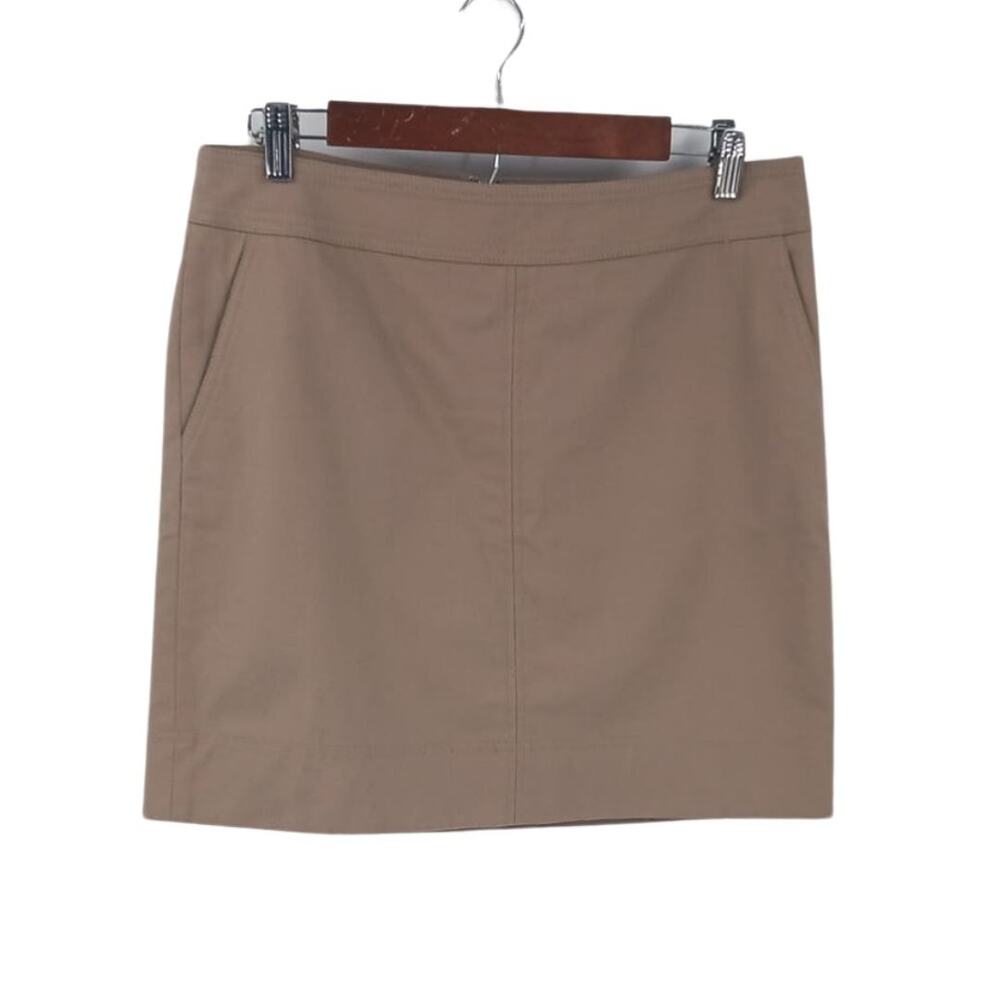 Talbots Tan Mini Pencil Skirt Work Career Siren Core Sz 10